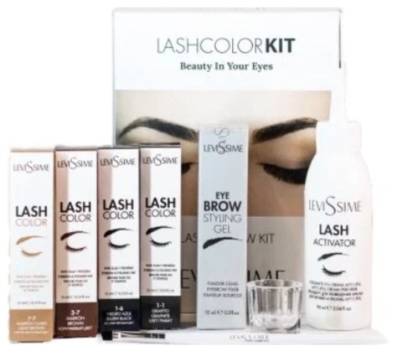 LEVISSIME Lash Color Kit краска, оксид для краски, лосьон-фиксатор цвета 4522LS 200