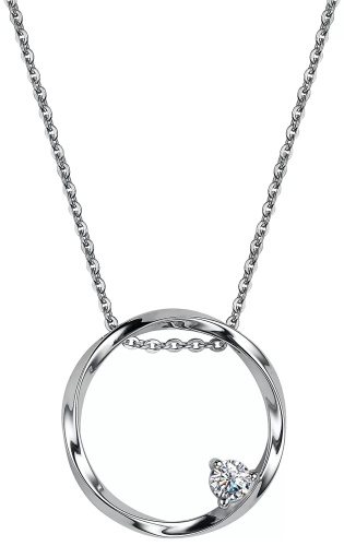Колье АЛЬКОР 06-2541/00СВ-00 длина 50 см вес 2.9 г серебро, фианит Swarovski