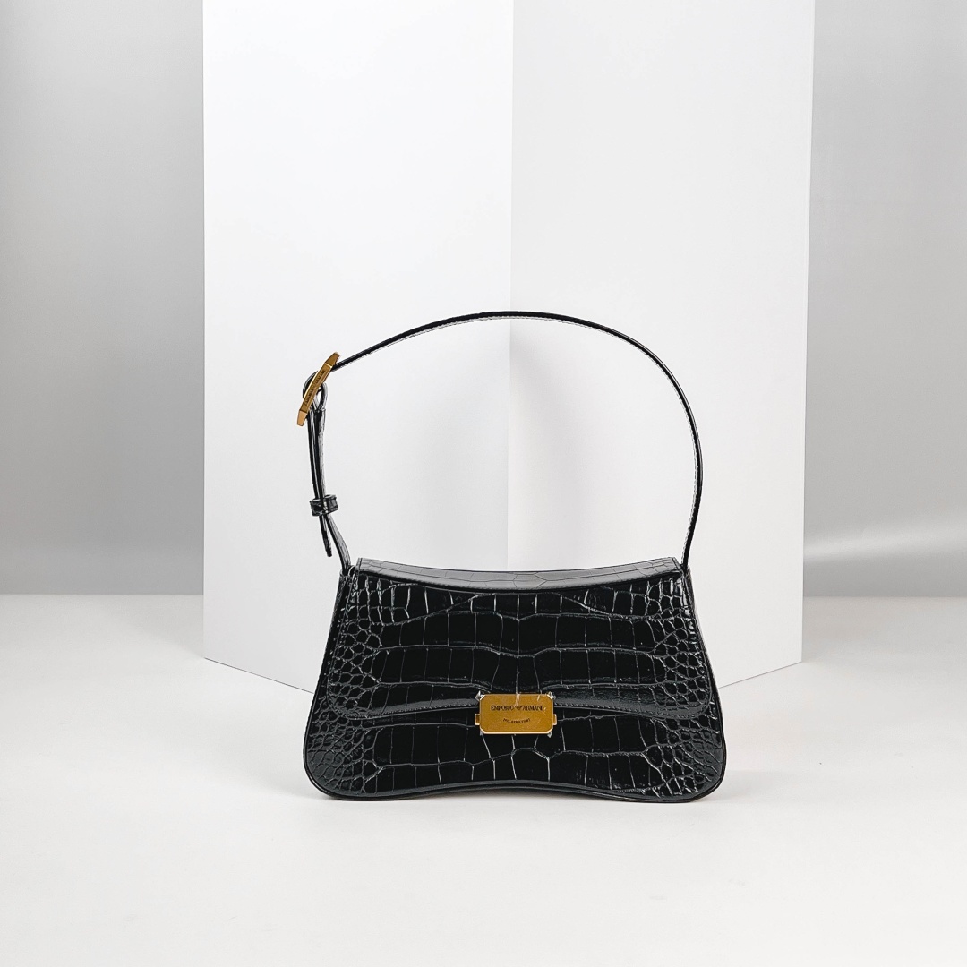 Сумка хобо Emporio Armani экокожа черный
