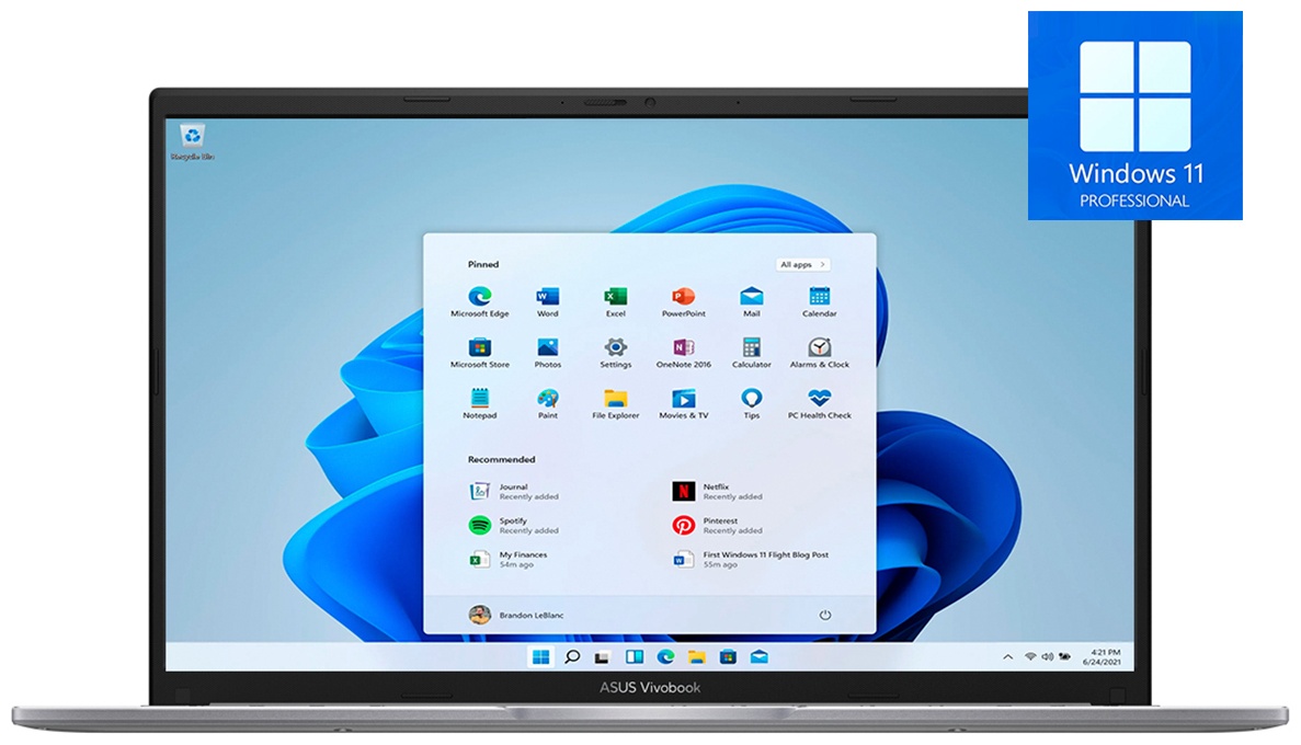 Ноутбук ASUS Vivobook 15 15.6" / 24 Гб / SSD 1000 Гб / Win 11 Pro / X1504VA-BQ286ZW / 90NB10J2-M0ZWT0