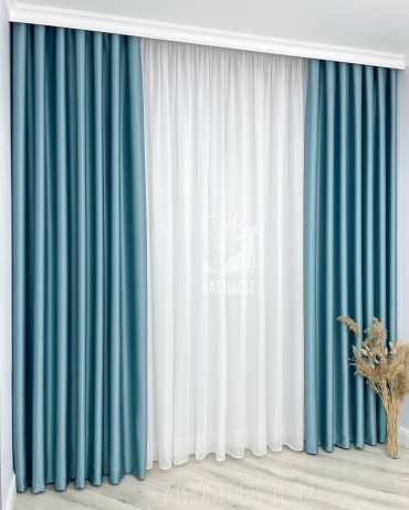 Комплект Kerbez Home Design 500x270 см 3 шт, блэкаут, бирюзовый