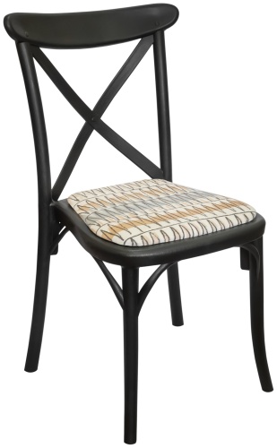 Стул ZETA Кантри, 87.5x43x38 см, черный, мультиколор