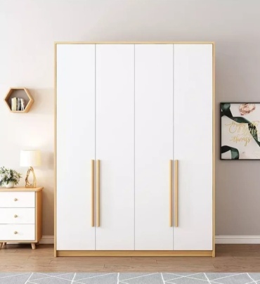 Распашной шкаф Den store Квадро 370496, 180x220х50 см, белый, коричневый