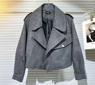 Кожаная куртка FASHION II серый