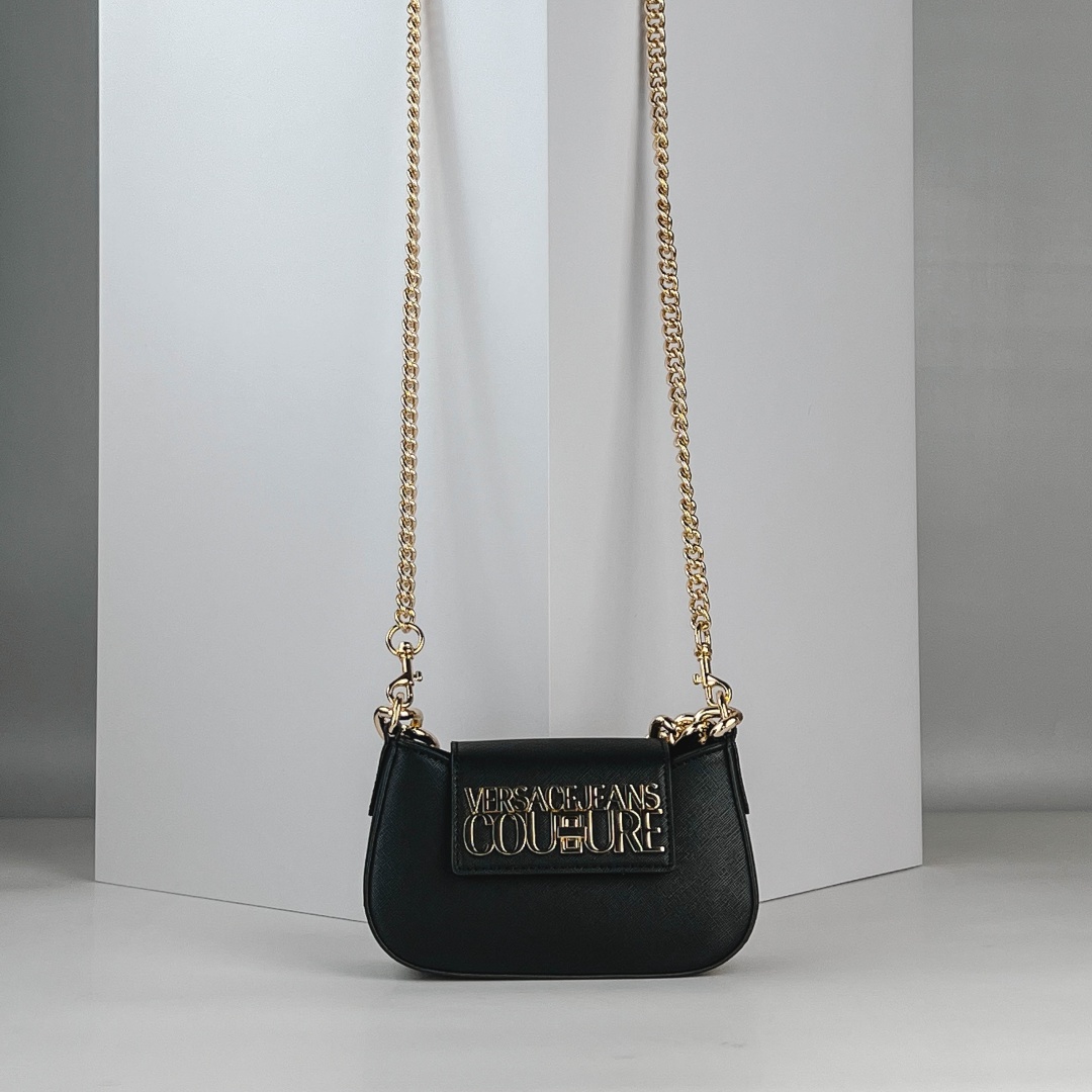 Сумка кросс-боди Versace экокожа черный