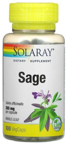 Solaray БАД Sage 285 mg 100 капсул
