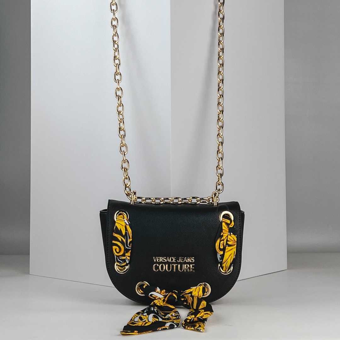 Сумка кросс-боди Versace экокожа черный