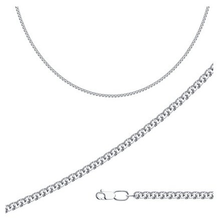 SOKOLOV 968140504_500 длина 50 см, вес 7.98 г серебро, плетение гарибальди