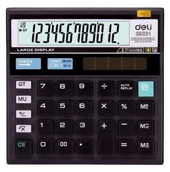 DELI настольный 39231, 12-разрядный, черный