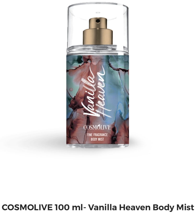 Купить COSMOLIVE 100 ml- Vanilla Heaven Body Mist парфюмированный - Technical View