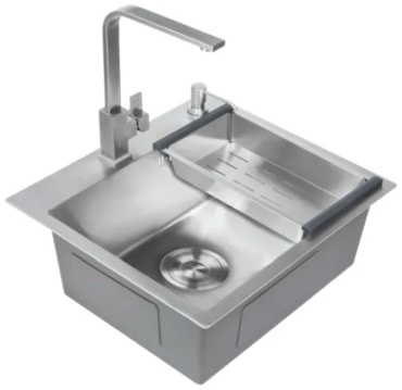 Кухонная мойка GAMA HM5045 50х45х25 см, нержавеющая сталь, тон сатин