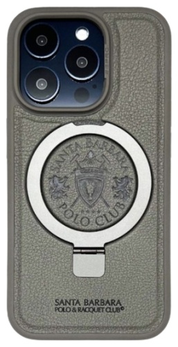 Чехол Santa Barbara Polo & Racquet Club для Apple iPhone 15 Pro серый