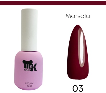 M&K nails гель-лак Marsala 03 глянцевое 10 мл