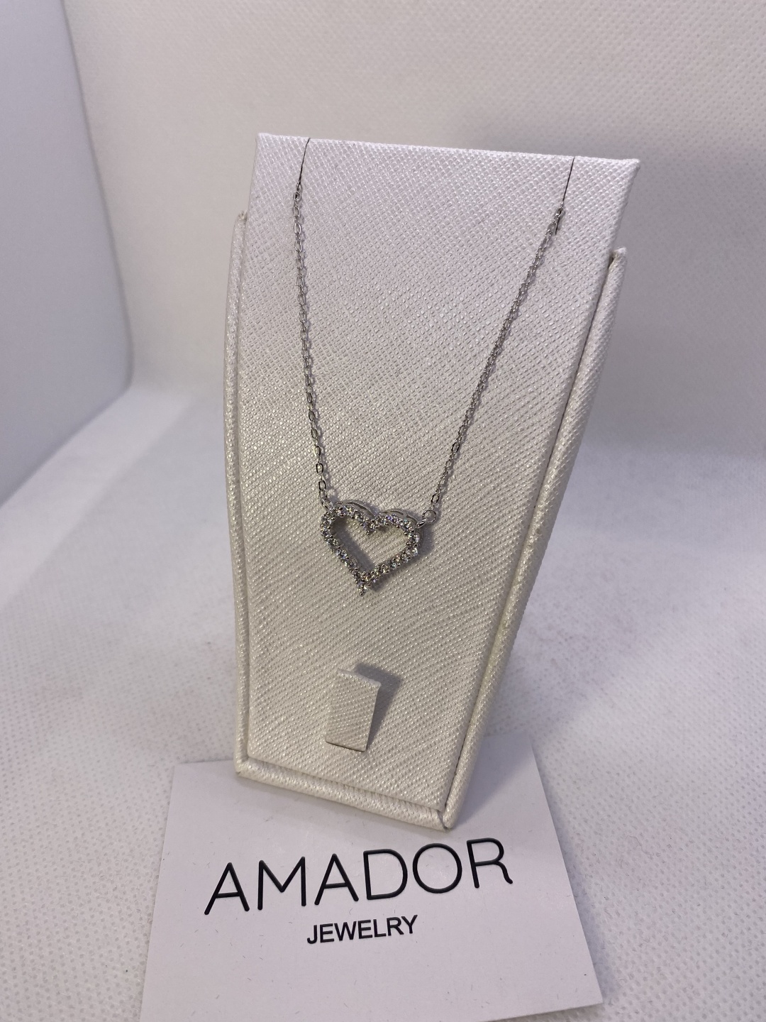 Колье Amador 2000000987768 длина 45 см вес 3.3 г серебро, фианит