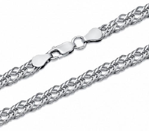 Lucente Silver ТРГр-70_60 длина 60 см, вес 18.12 г серебро, плетение тройной ромб
