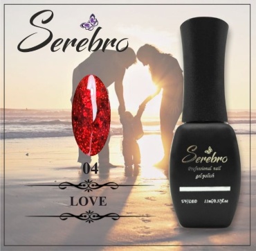 Serebro гель-лак Love №04 глянцевое 11 мл