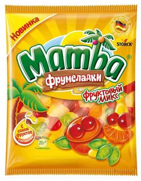 Мармелад Mamba Фрумеладки фруктовый Микс жевательный 72 г