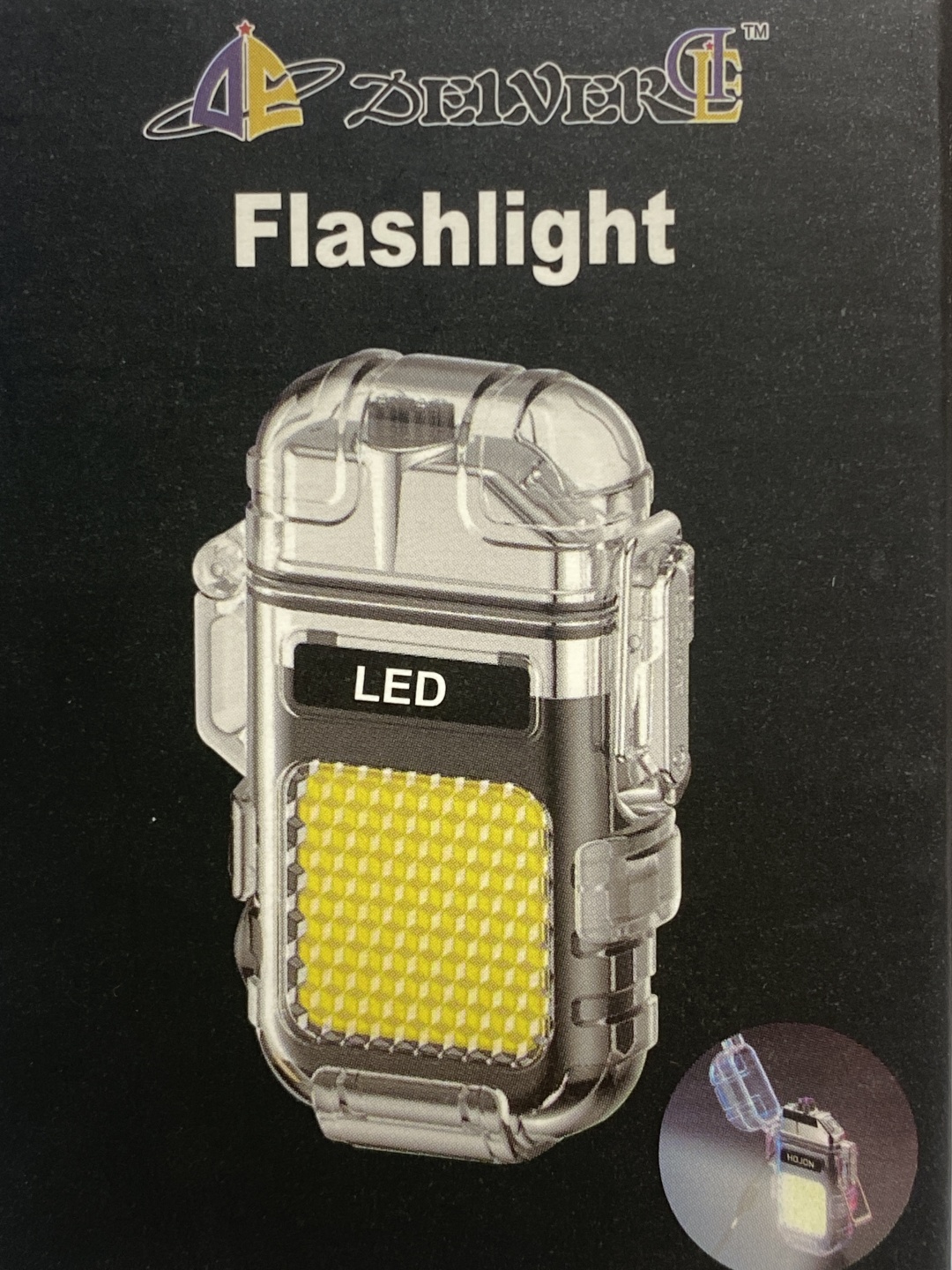 Электронная зажигалка Flashing, пластик, поликарбонат, ABS пластик
