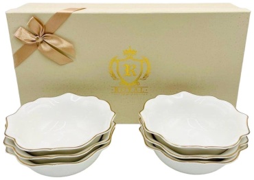 Салатник ROYAL CROWN 17х17 см, фарфор, 6 шт