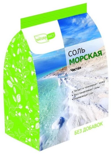 NaturaЛист Чистая морская соль 500 г