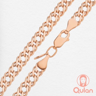 QULAN 3208115-ЦП длина 55 см, вес 9.93 г золото, плетение двойной ромб
