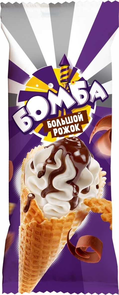 Мороженое Шин-Лайн Бомба большой рожок 135 г