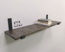 Полка Sky Loft Mark, 80х20.5x1.6 см, черный, темно-серый