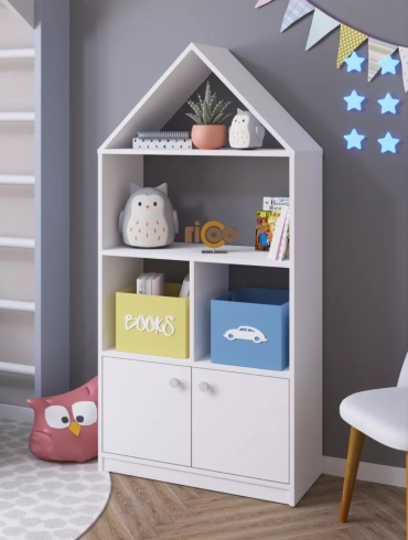 Стеллаж напольный Ricoo, 71x30x146 см, белый
