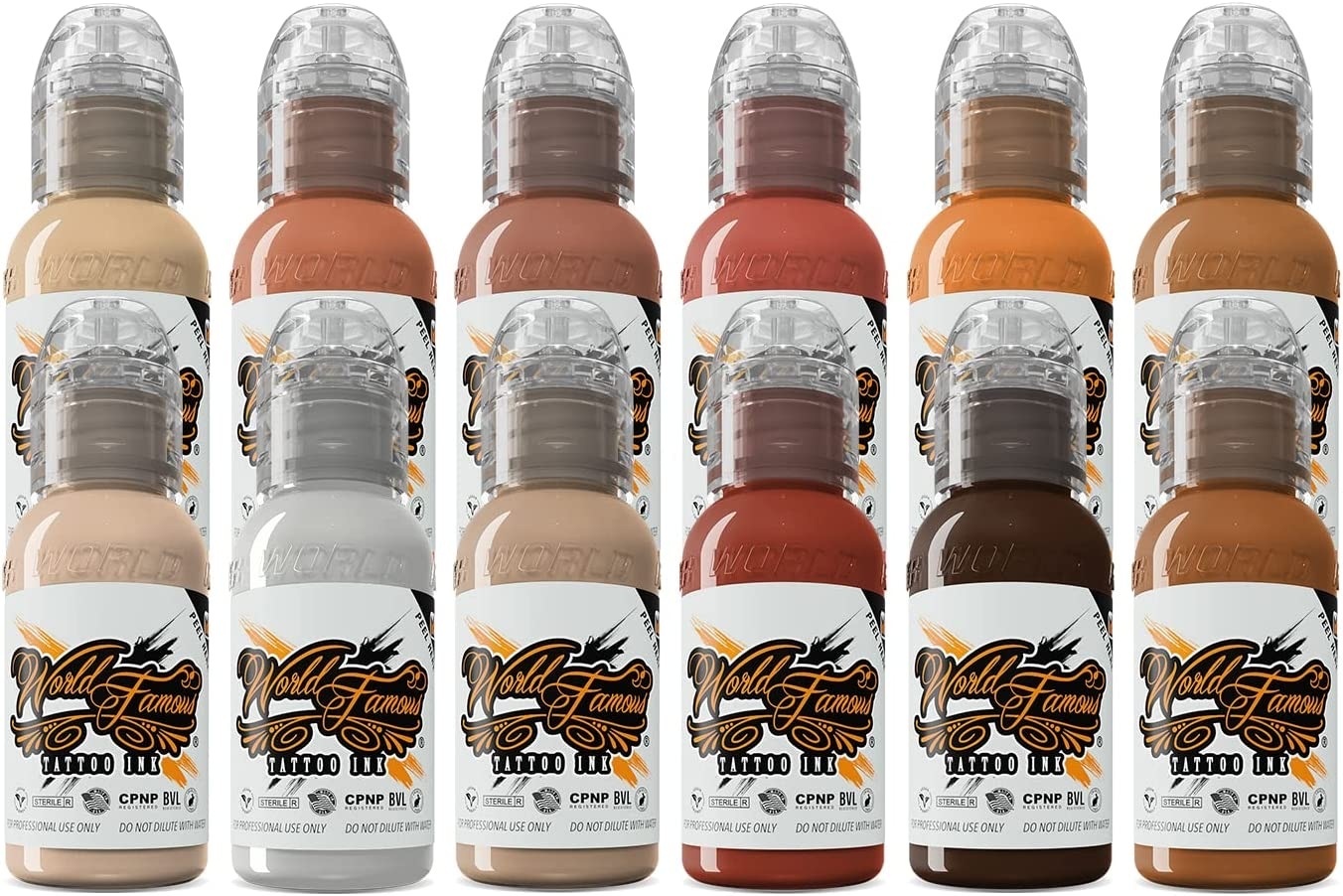 World Famous Tattoo Ink Color Skintone пигмент Set 360 мл