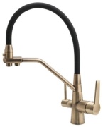 Смеситель с гибким изливом Frap F4374-4, бронза, цвет черный, бронзовый