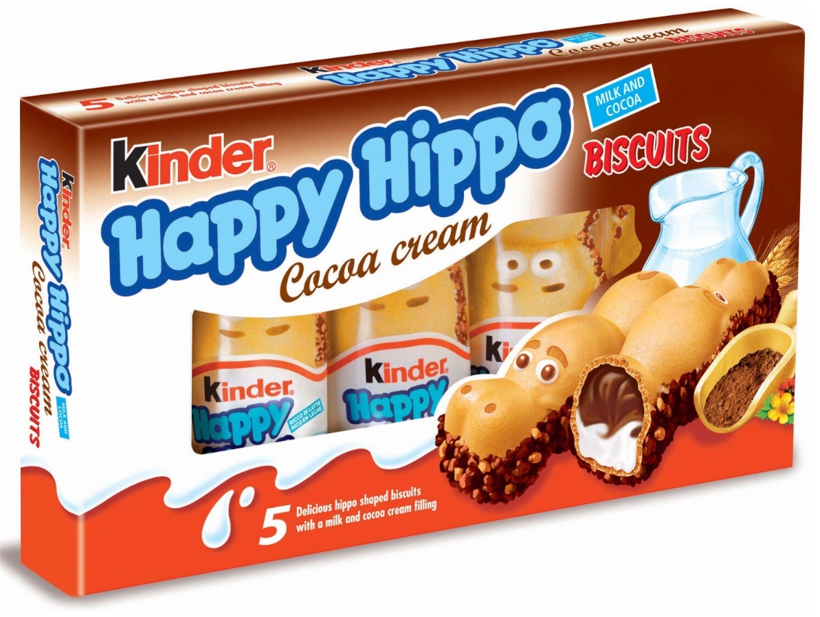 Купить KINDER вафли Hippo Cocoa со сливочной начинкой 103 г в Алматы ...