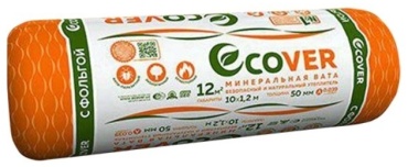 ECOVER стекловата 12 м2 (c фольгой)