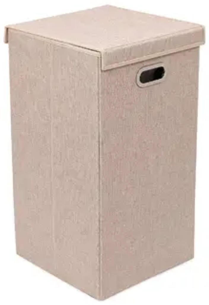 Корзина для белья, игрушек 33x33x55 см, картон, текстиль