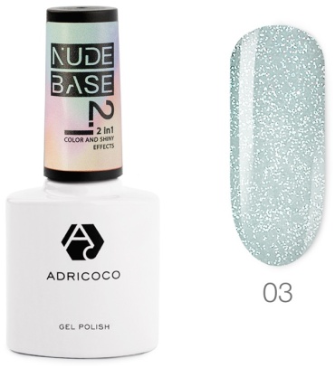 ADRICOCO базовое покрытие Nude Base №03 bliss глянцевое 8 мл