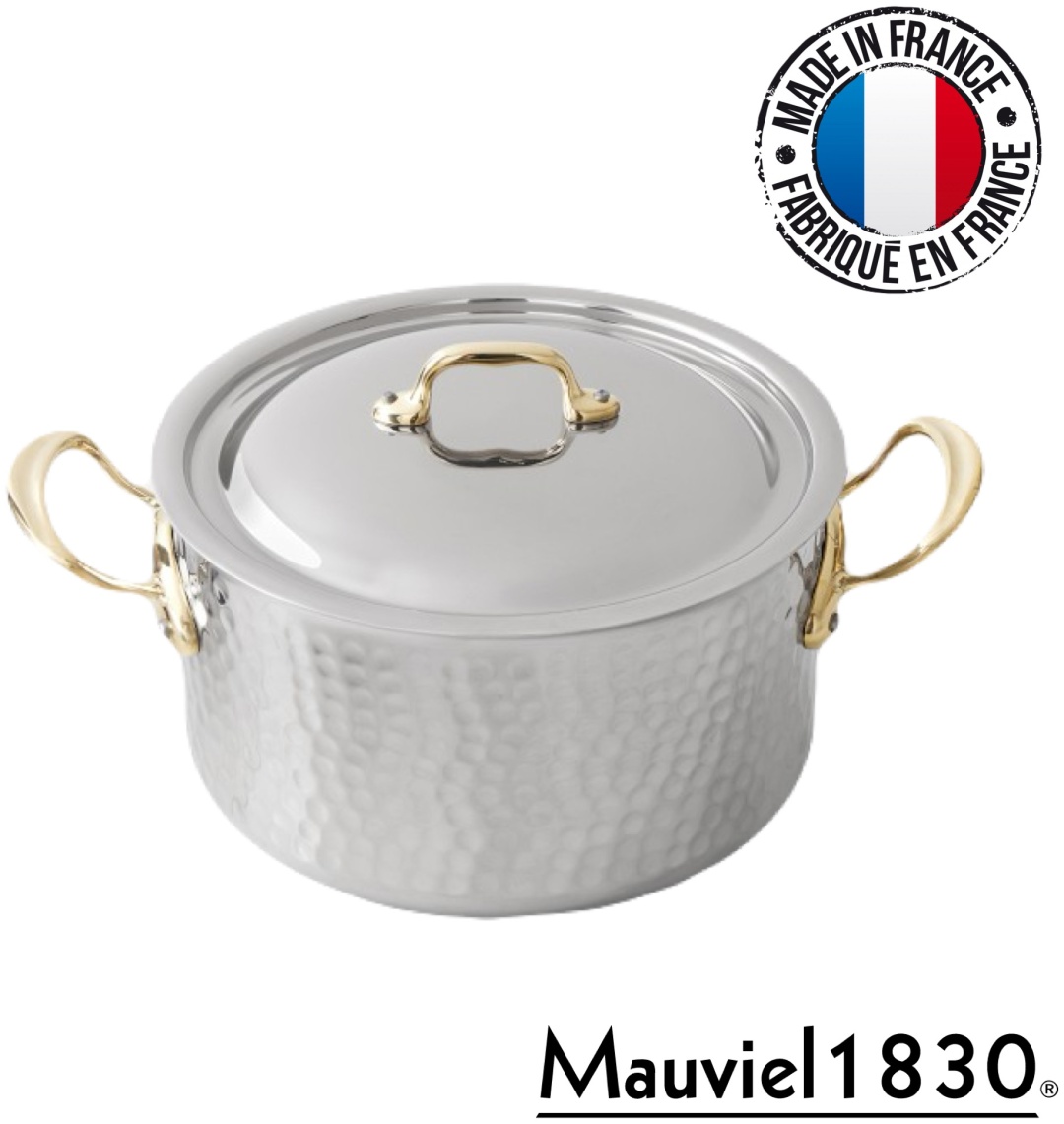 Кастрюля 5.6 л, MAUVIEL 1830 M’Elite B Hammered 5-Ply Steel 24 см сталь