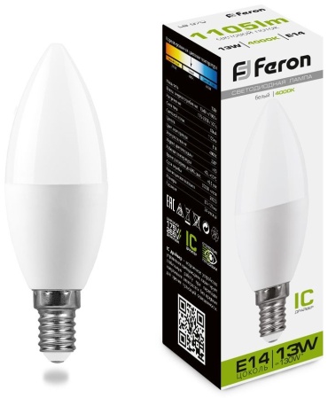 Feron 13W Е14, светодиодная, естественный белый