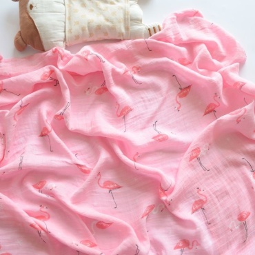 Пеленка текстильная Muslin swaddle, 1 шт, 110x110 см, розовый