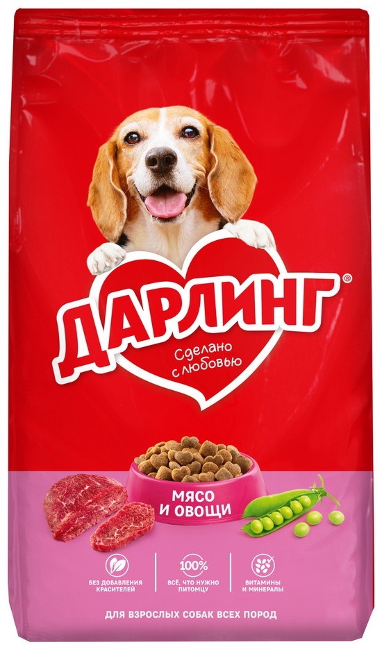 Корм Darling Мясо и овощи для взрослых всех пород 2 кг