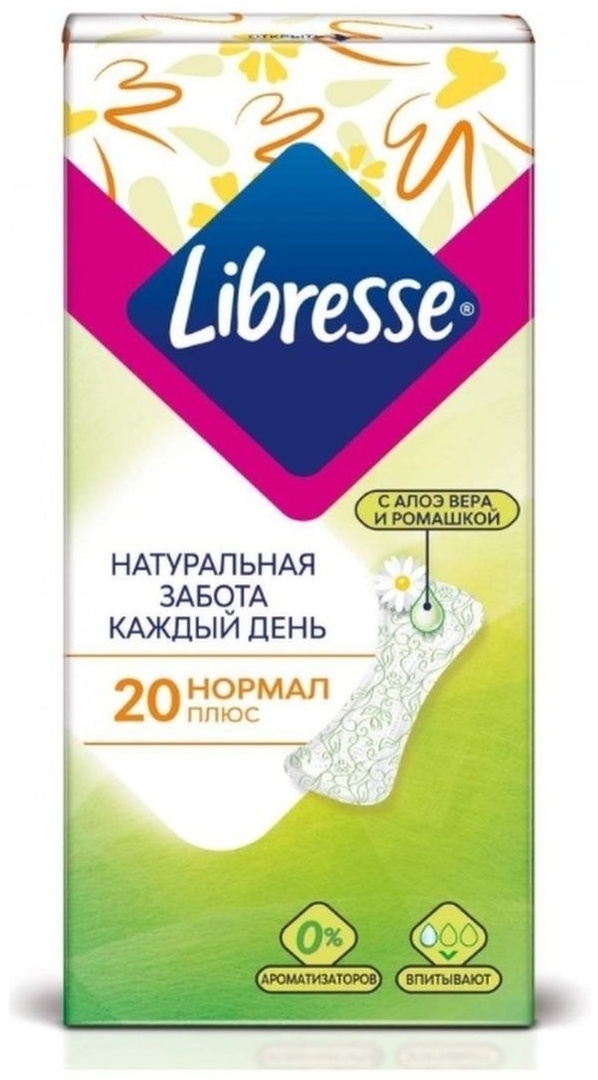 Libresse прокладки ежедневные Natural Care Нормал 20 шт