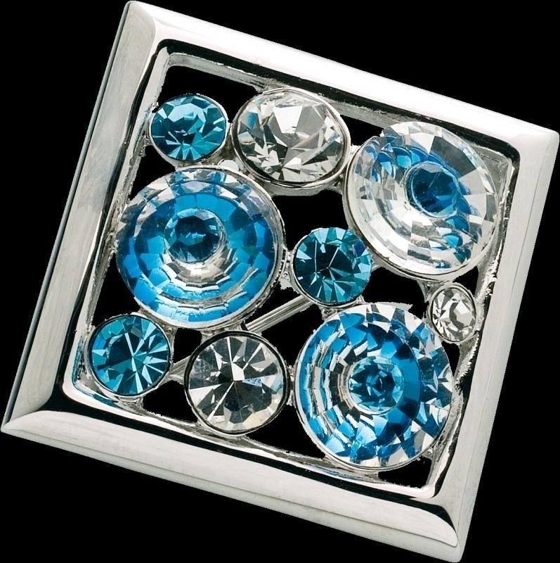 Брошь Presiosa латунь, кристаллы Swarovski