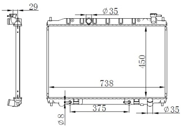 SRR радиатор основной SRR15116