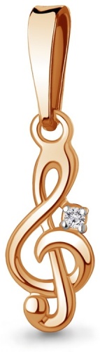 Подвеска AQUAMARINE 24630А вес 0.46 г серебро, фианит
