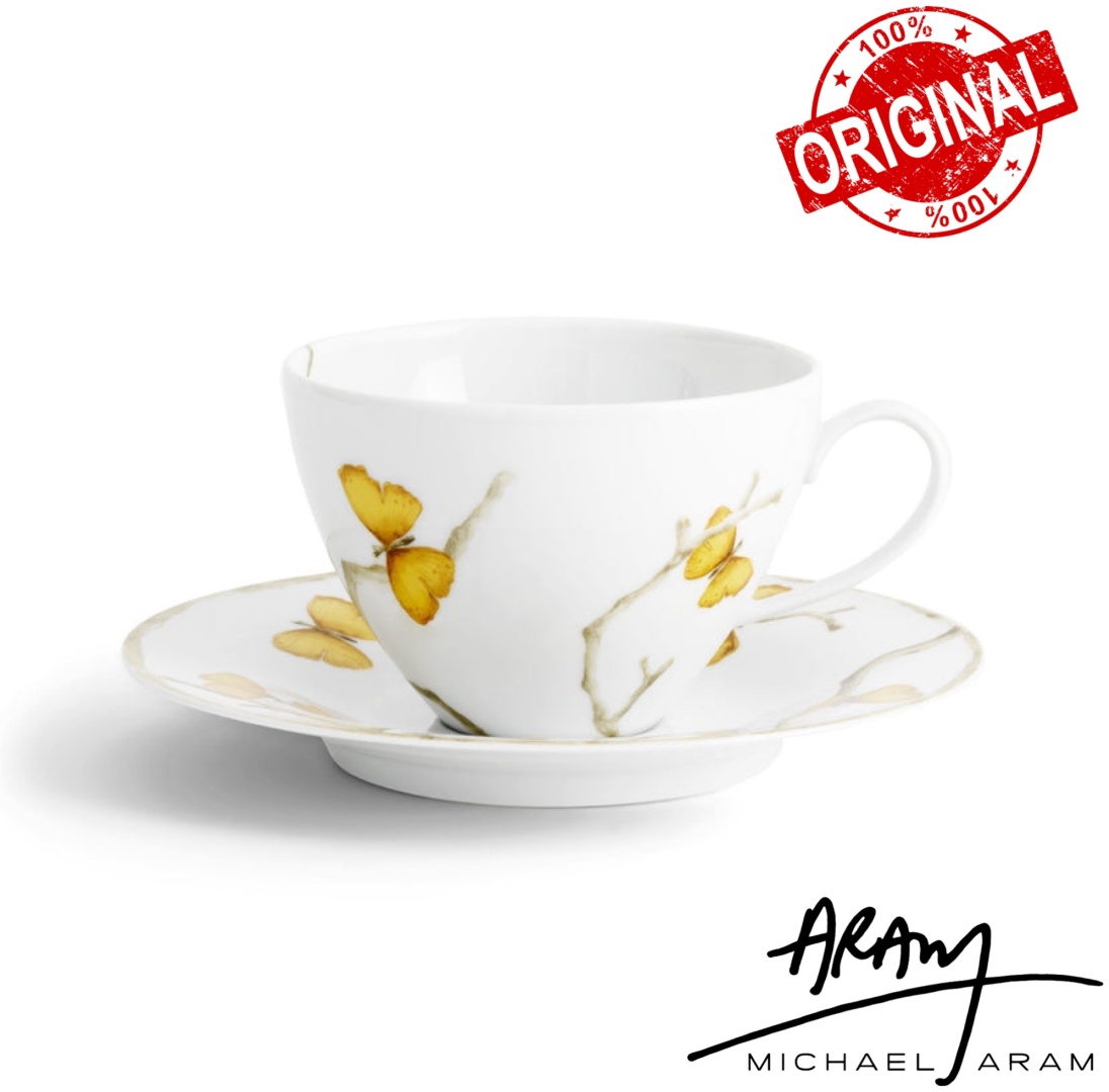 Чайная пара MICHAEL ARAM «Butterfly Ginkgo», , фарфор, 2 шт.