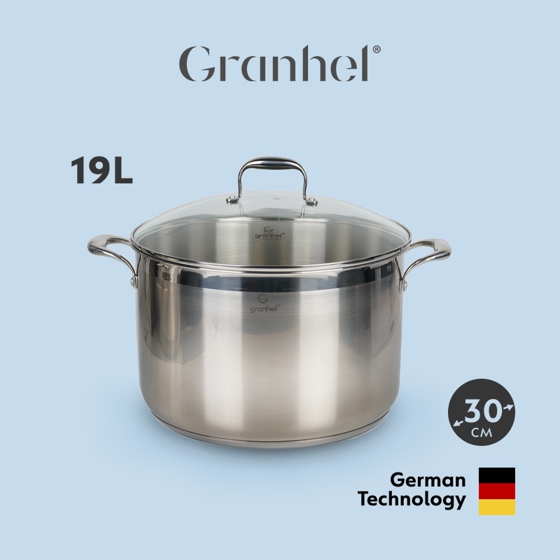 Кастрюля 19 л, Granhel PC019-34 сталь