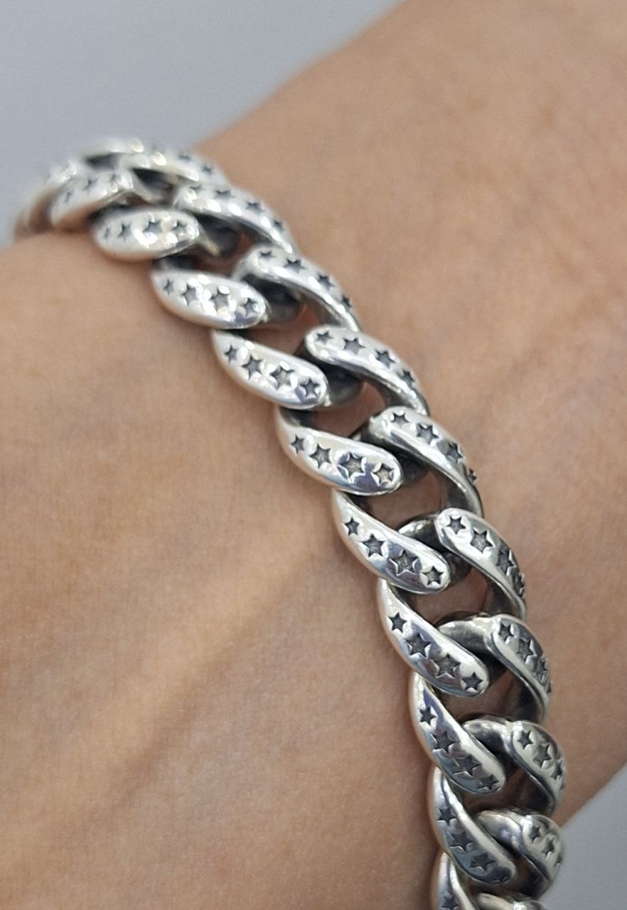 HandMade TDS925-6387s длина 20 см, вес 43 г серебро, плетение панцирное