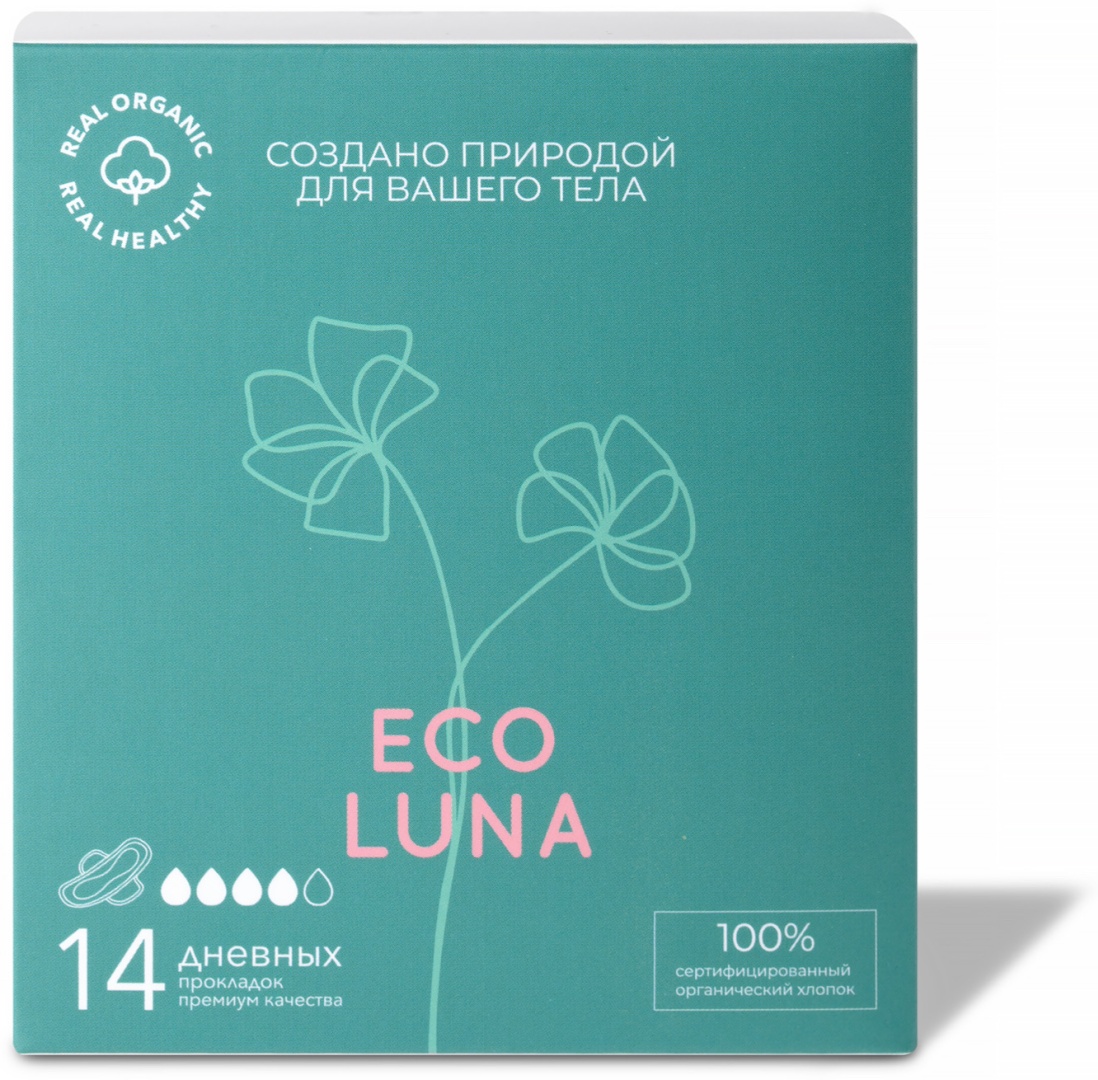 Eco luna прокладки Eco Luna дневные 14 шт