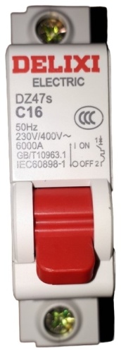 Delixi автоматический выключатель 1P 16 A, 4.5 кА, 220/380 В