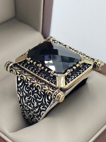 ADILZHAN GOLD khan02255 размер 23 вес 21 г серебро, оникс