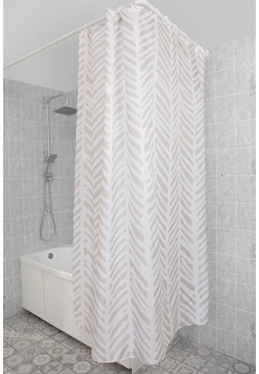Штора PRIMANOVA Skandi DR-40008 180x200 белый, бежевый, полиэстер