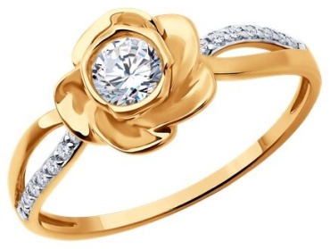 Diamant 51-110-02268-1_175 размер 17.5 вес 2 г золото, фианит